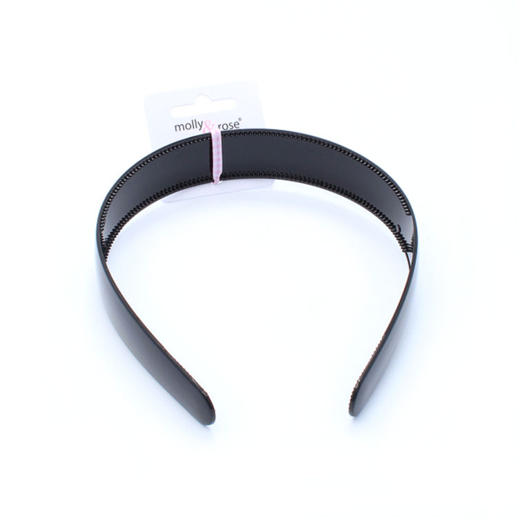 Picture of 6349 / 3494 2.5CM WIDE BLACK PLASTIC ALICEBAND